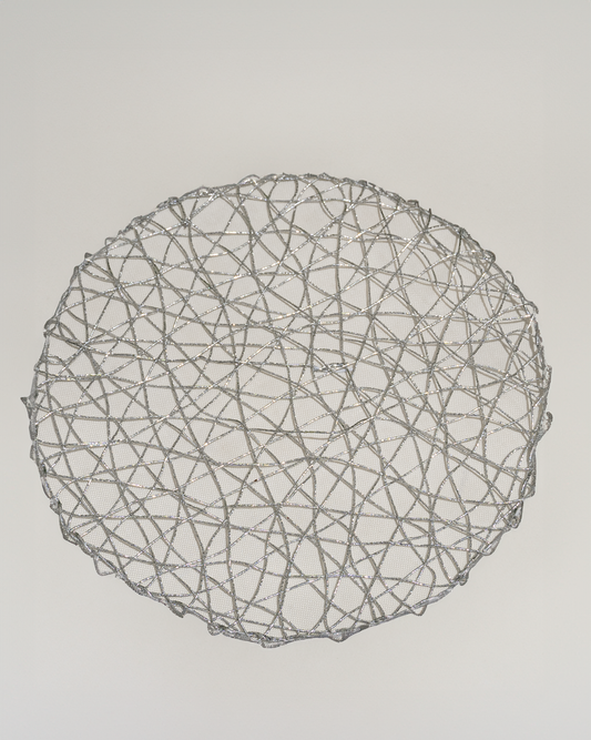 Bajo plato “Telaraña plata”