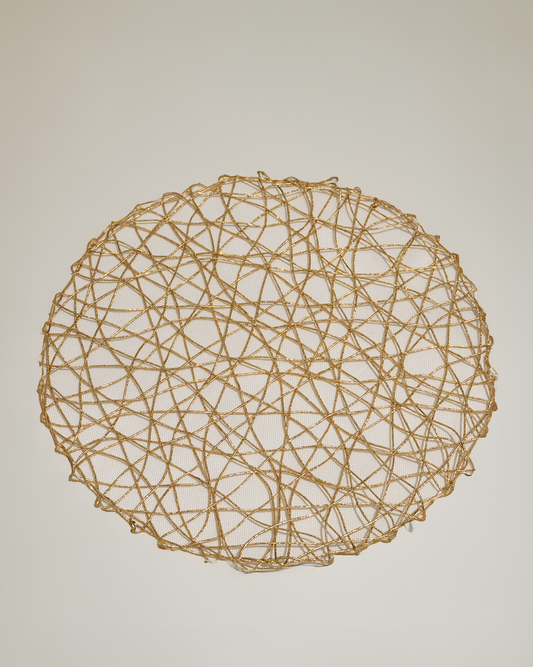 Bajo plato “Telaraña oro”