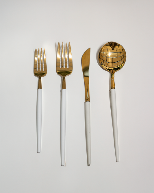 Cubiertos “Oro con blanco” - CC
